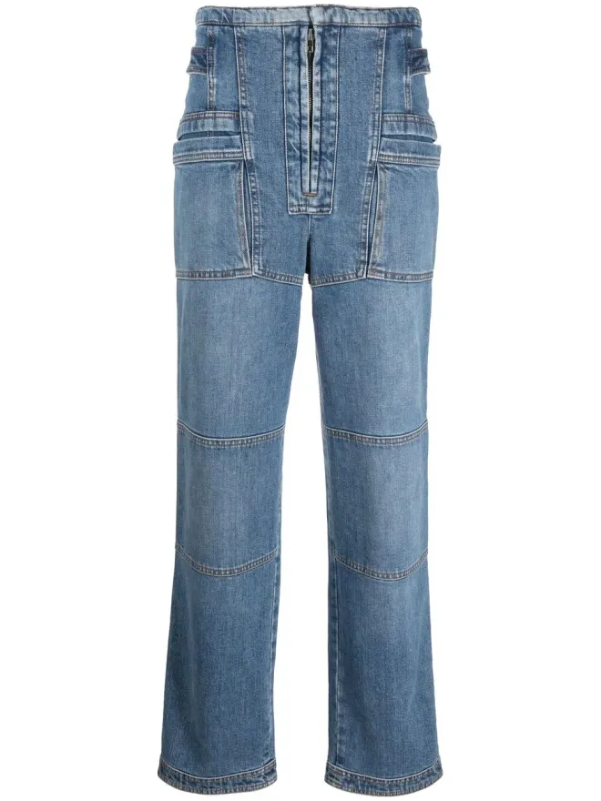 Stella McCartney Stella McCartney デニム・ストレートレッグカーゴジーンズの商品画像
