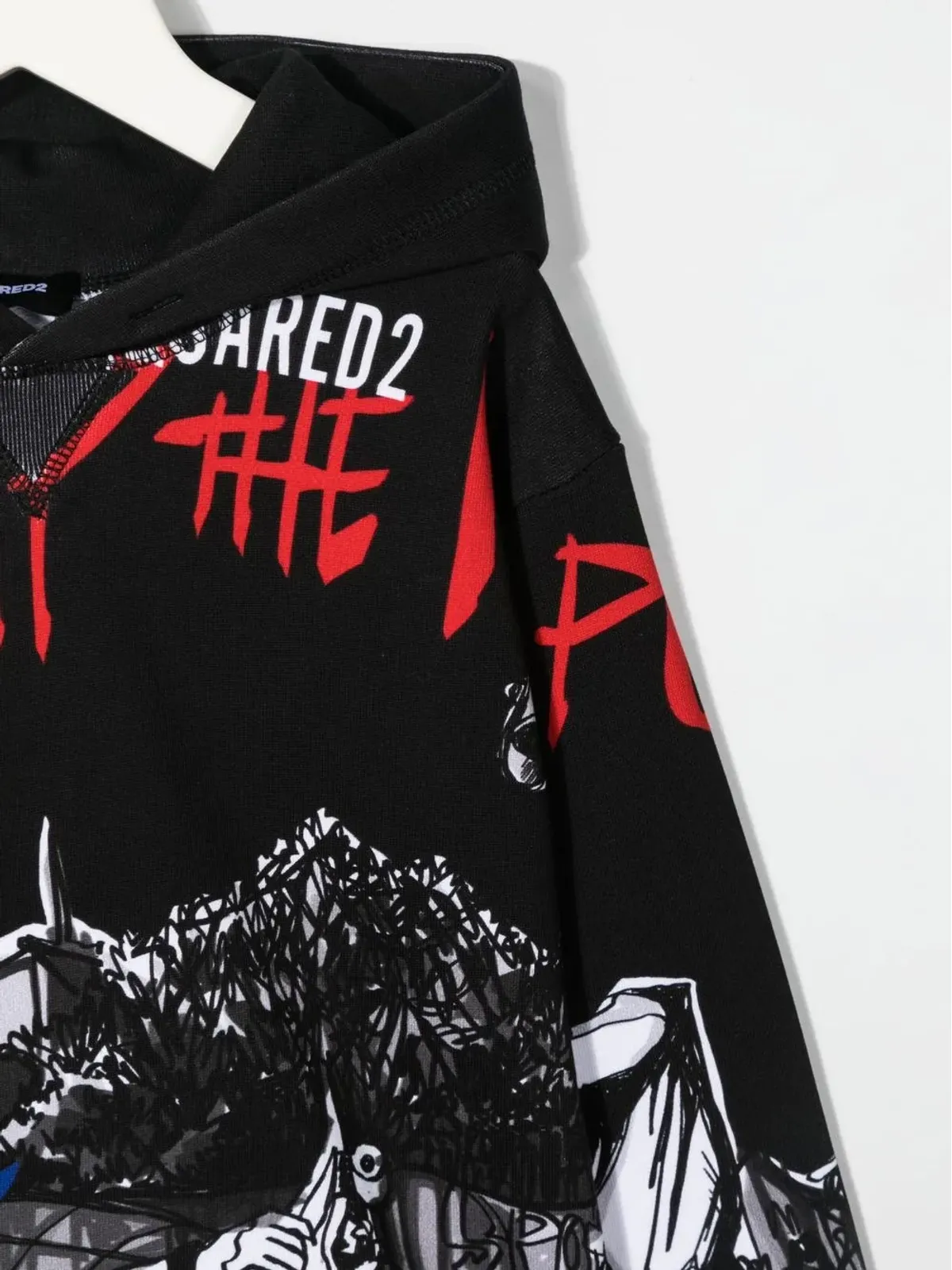 DSQUARED2 KIDS グラフィックプリント長袖フード付きパーカー - 画像3