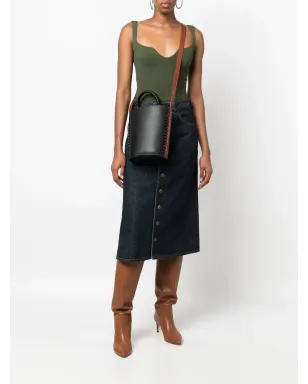 Chloé カラーブロック レザー バケットバッグ - ブラック - サムネイル2