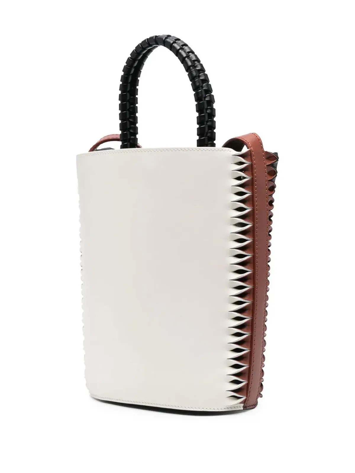 Chloé カラーブロック レザー バケットバッグ - ブラック - 画像3
