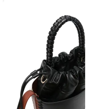 Chloé カラーブロック レザー バケットバッグ - ブラック - サムネイル4