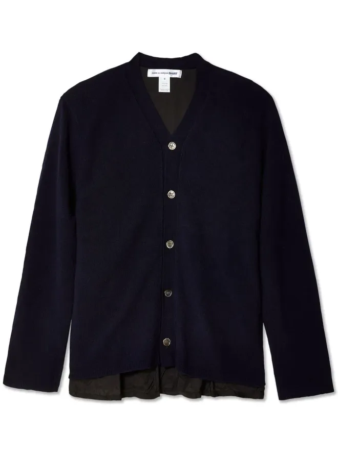 Comme des Garçons Shirt Comme Des Garçons Shirt 長袖レイヤードカーディガンシャツの商品画像