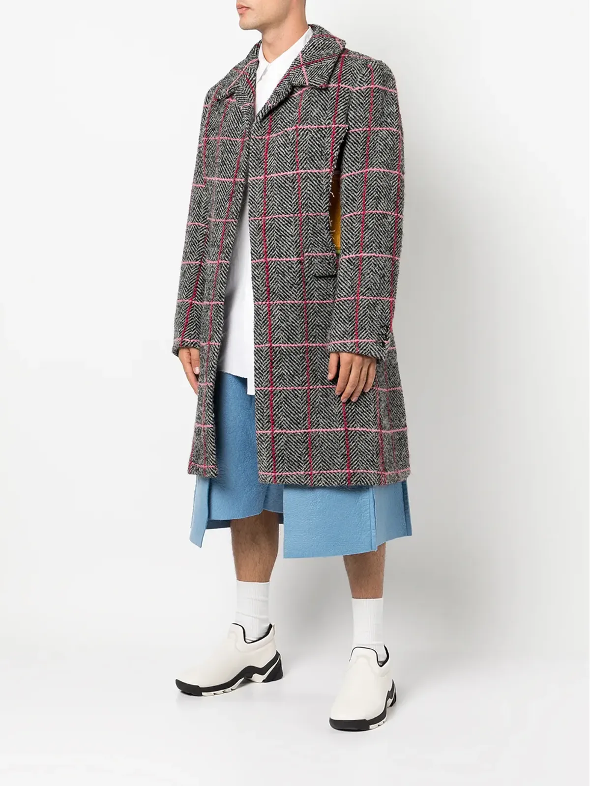 Comme des Garçons Homme Plus カラーブロック・パネルド・ブレザー（グレー） - 画像3
