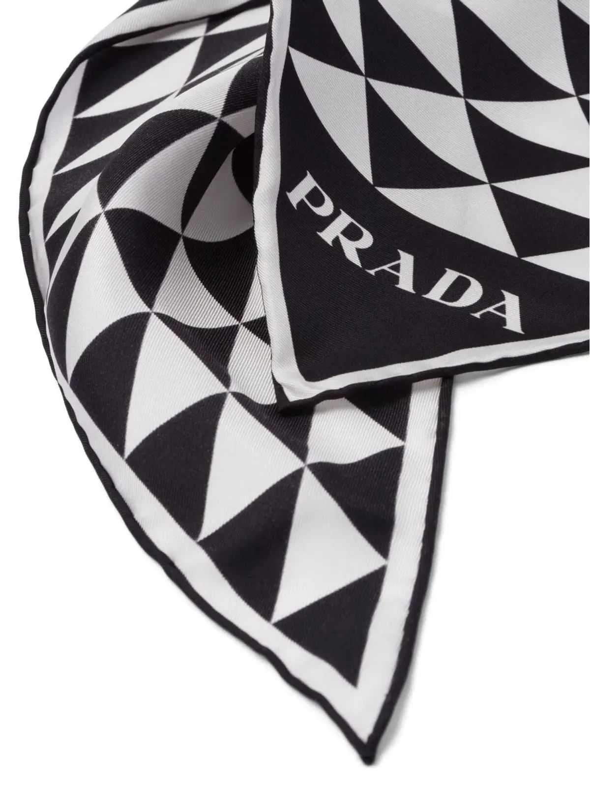 Prada 幾何学柄シルクスカーフ - 画像2