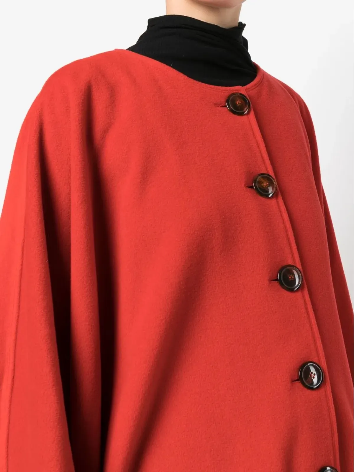 A.N.G.E.L.O. Vintage Cult 1980s collarless loose-fit coat - Red - 画像5