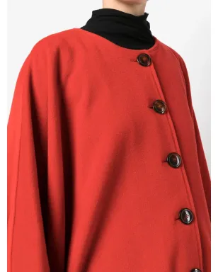 A.N.G.E.L.O. Vintage Cult 1980s collarless loose-fit coat - Red - サムネイル5