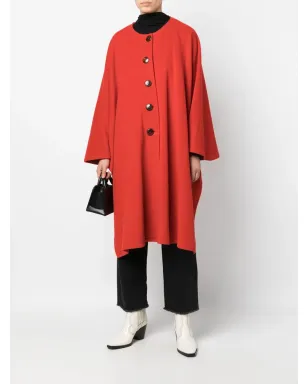 A.N.G.E.L.O. Vintage Cult 1980s collarless loose-fit coat - Red - サムネイル2
