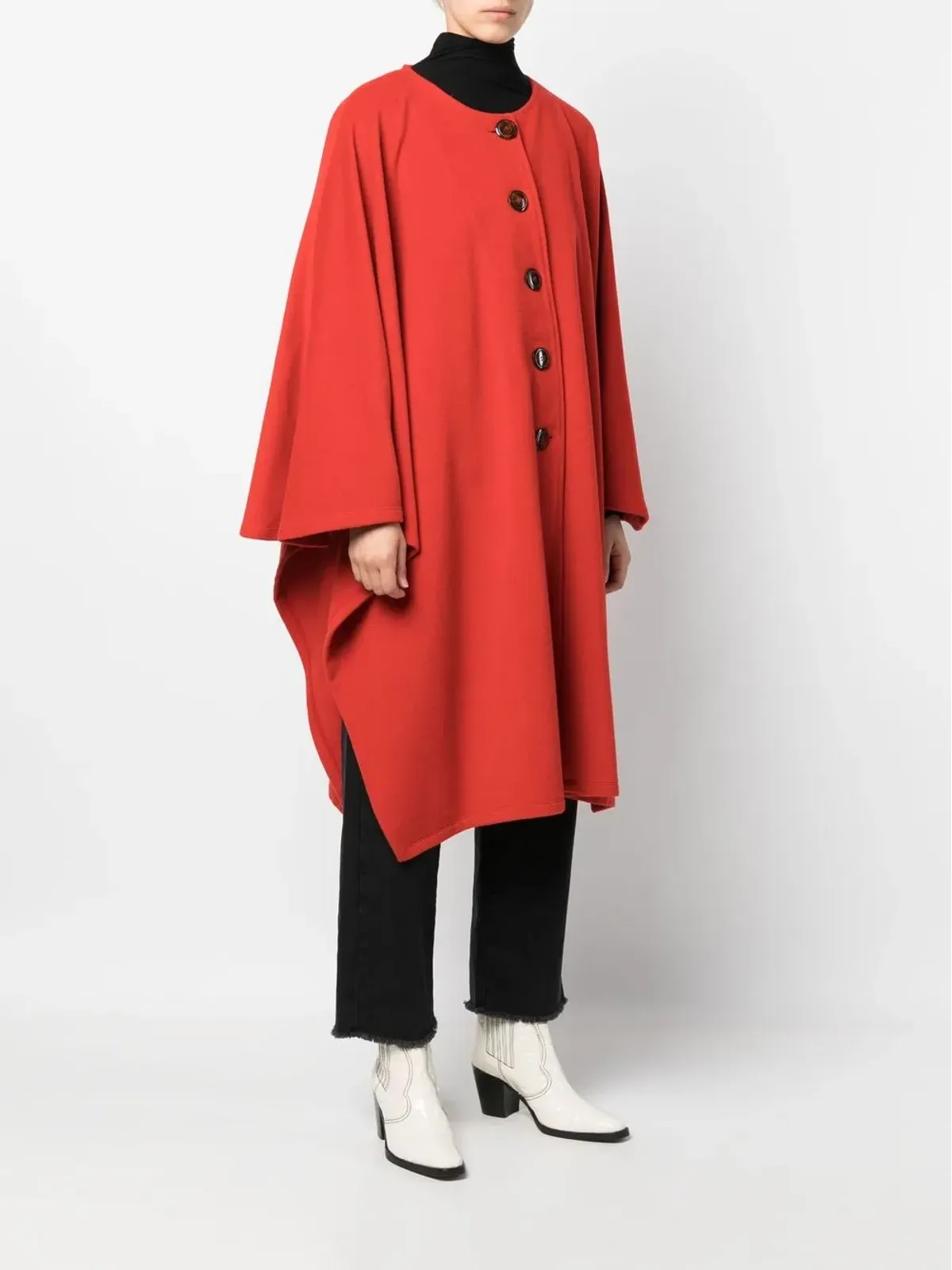 A.N.G.E.L.O. Vintage Cult 1980s collarless loose-fit coat - Red - 画像3
