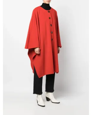 A.N.G.E.L.O. Vintage Cult 1980s collarless loose-fit coat - Red - サムネイル3