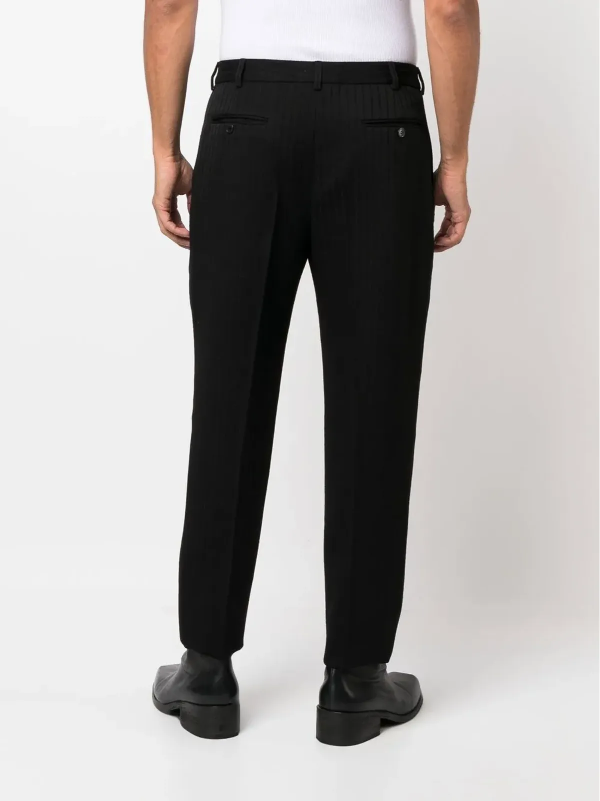 Saint Laurent ピンストライプ ストレートレッグパンツ - 画像4