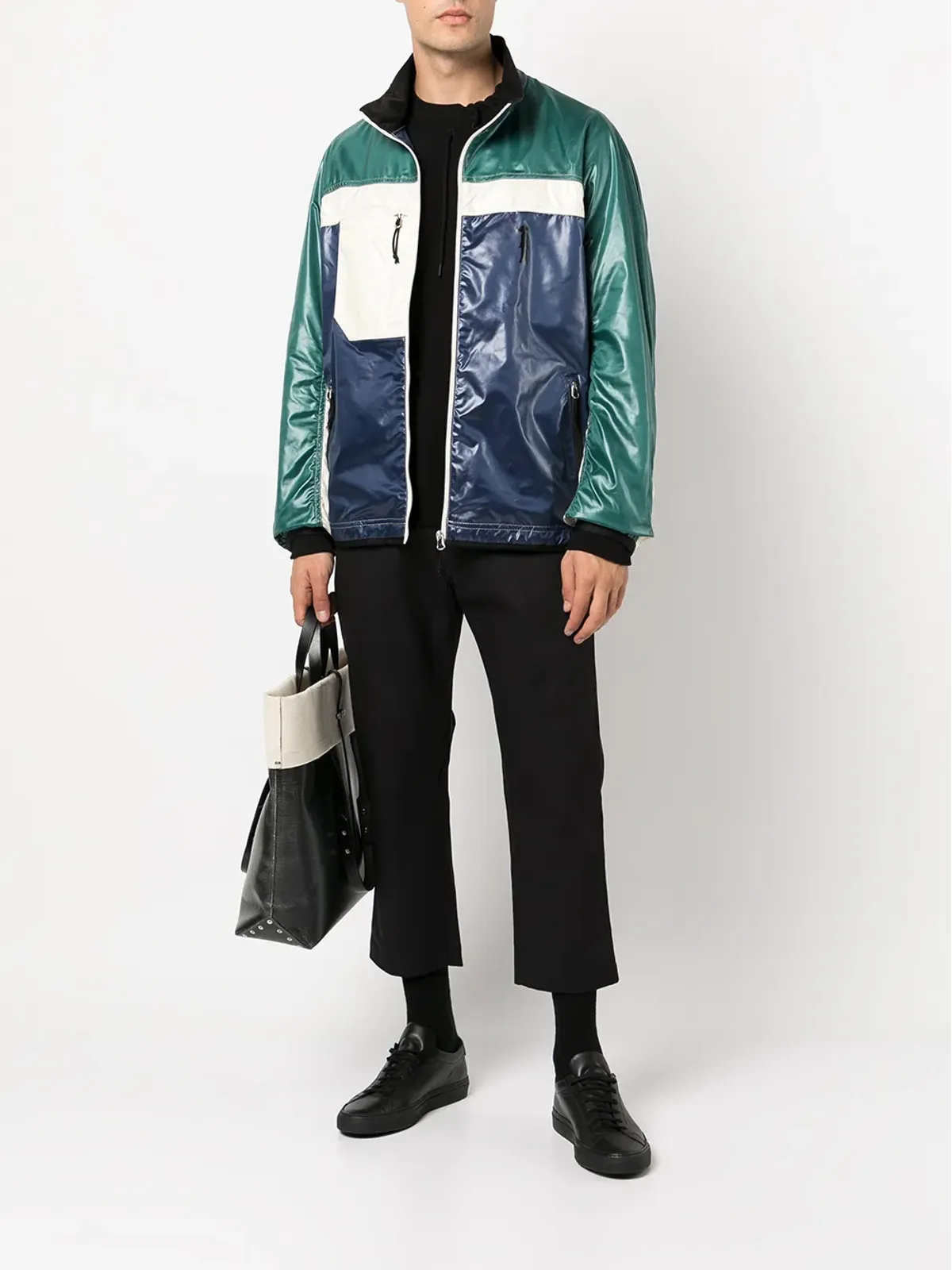 Junya Watanabe MAN テーラードカット クロップドパンツ ブラック - 画像2