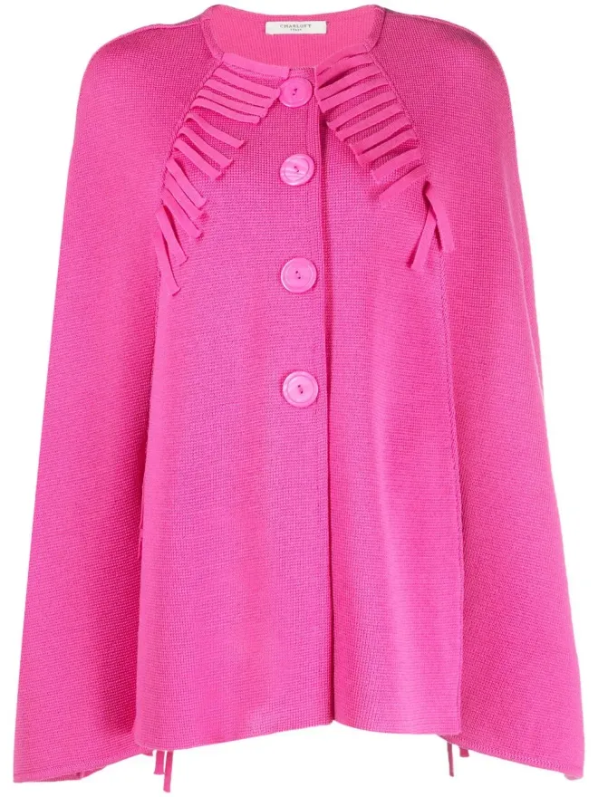 Charlott Charlott フリンジ付き長袖ニットトップの商品画像