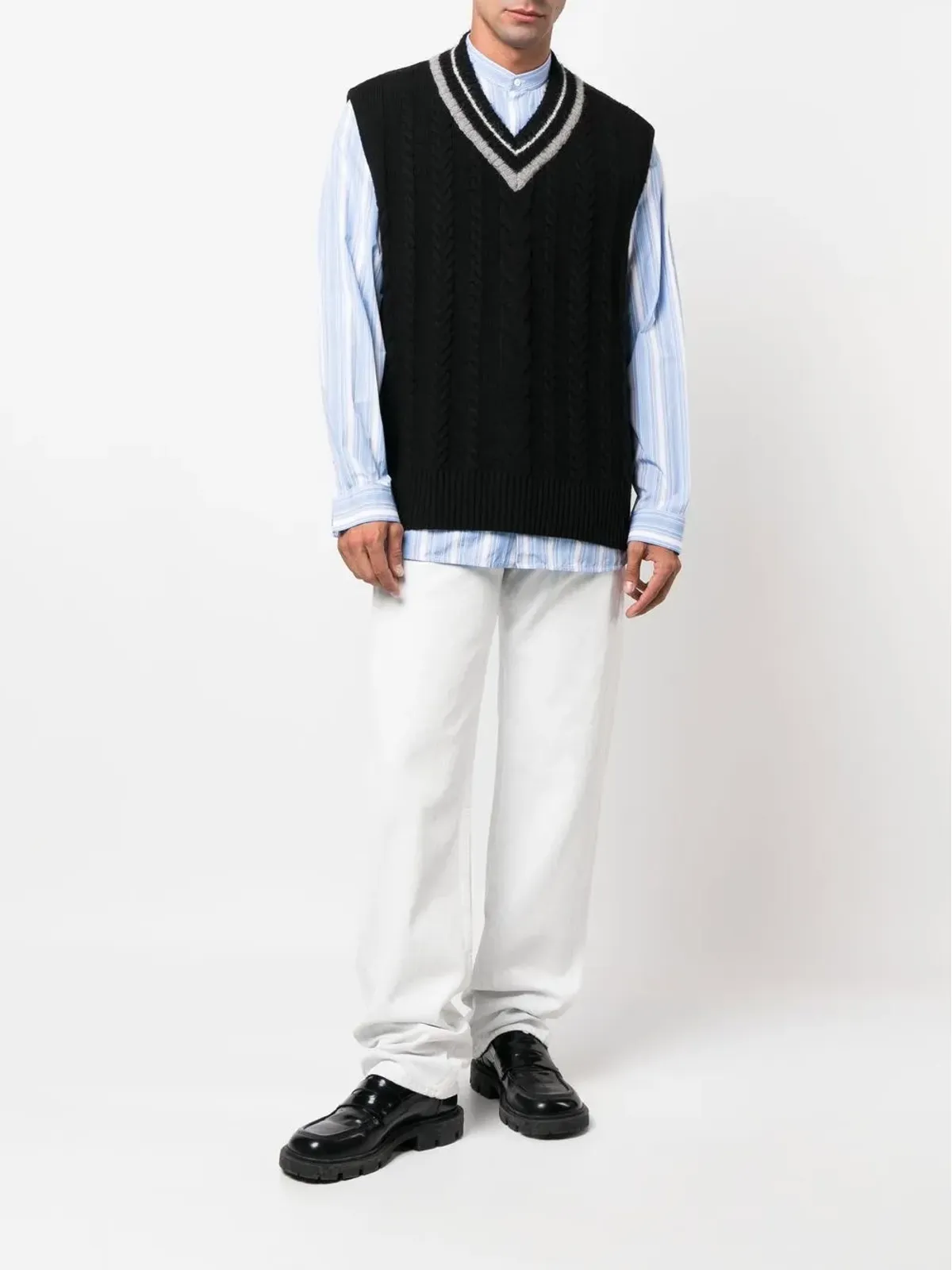 Maison Margiela ペイントデザインストレートジーンズ - 画像2