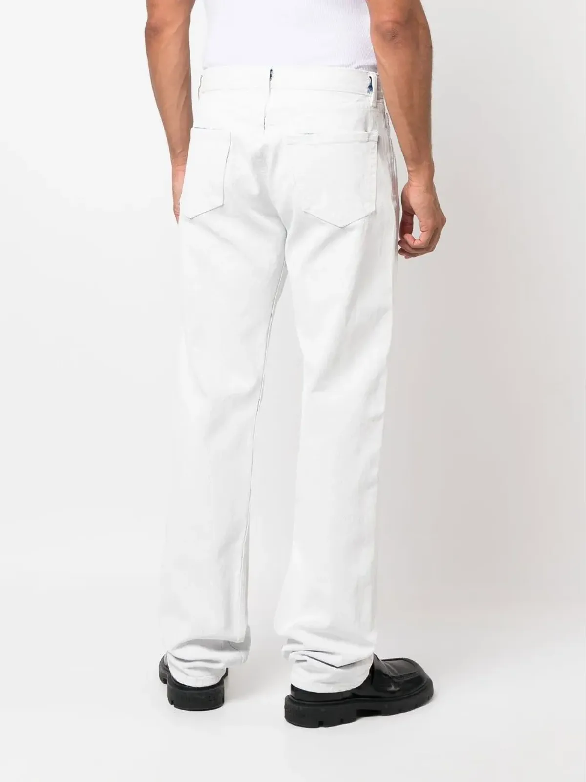 Maison Margiela ペイントデザインストレートジーンズ - 画像4