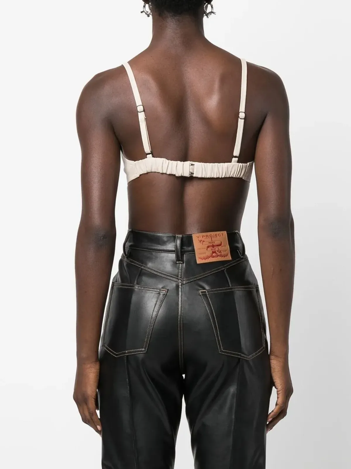 The Mannei Sierra leather cropped tank top - 画像4