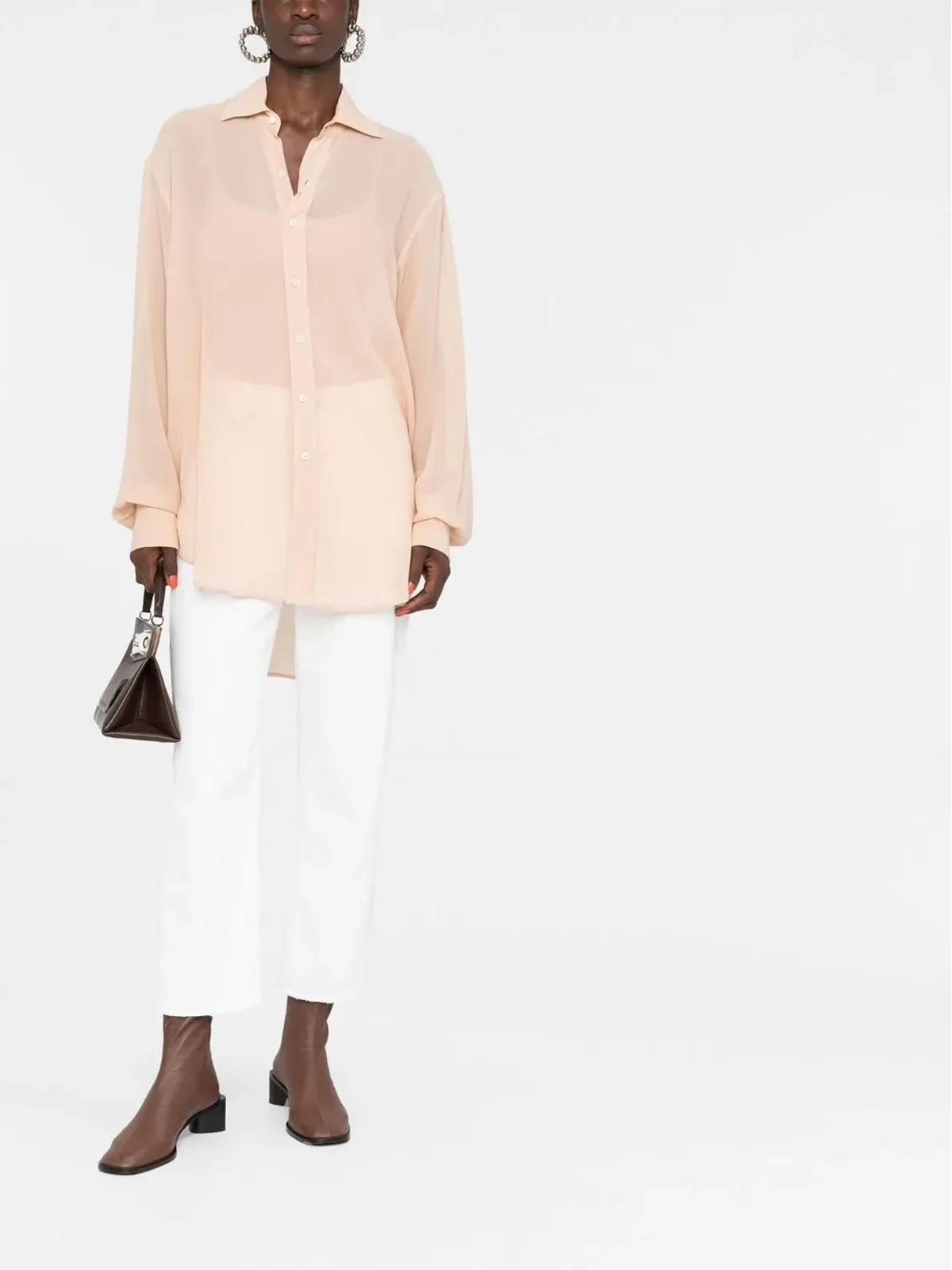Maison Margiela フォーステッチ シルクシャツ - 画像2