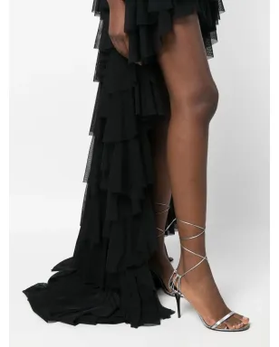 Norma Kamali Tara shirred high-low gown - サムネイル5