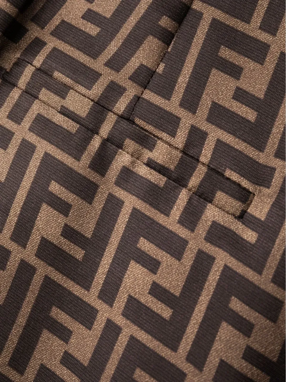 FENDI FFモチーフ シルク パラッツォパンツ - 画像5