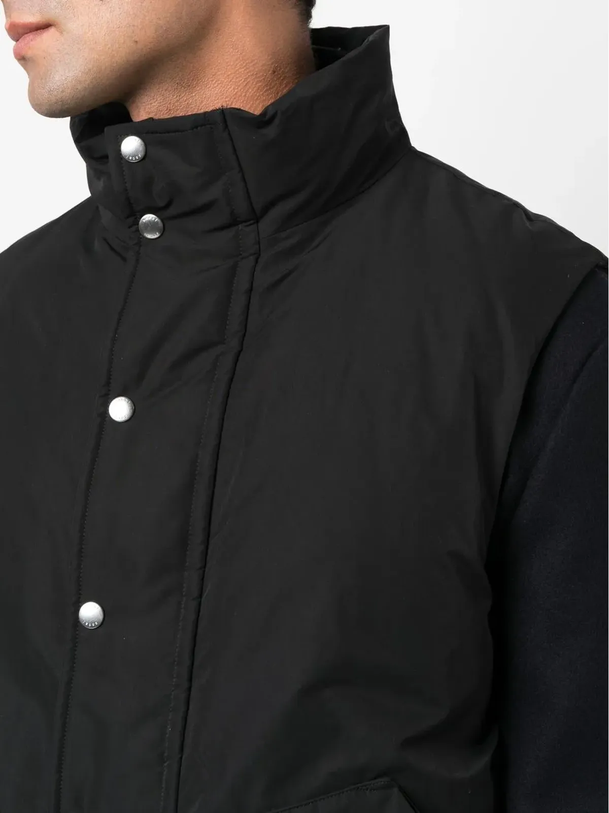 sacai ダブルレイヤー ジレ ウール ジャケット - 画像5