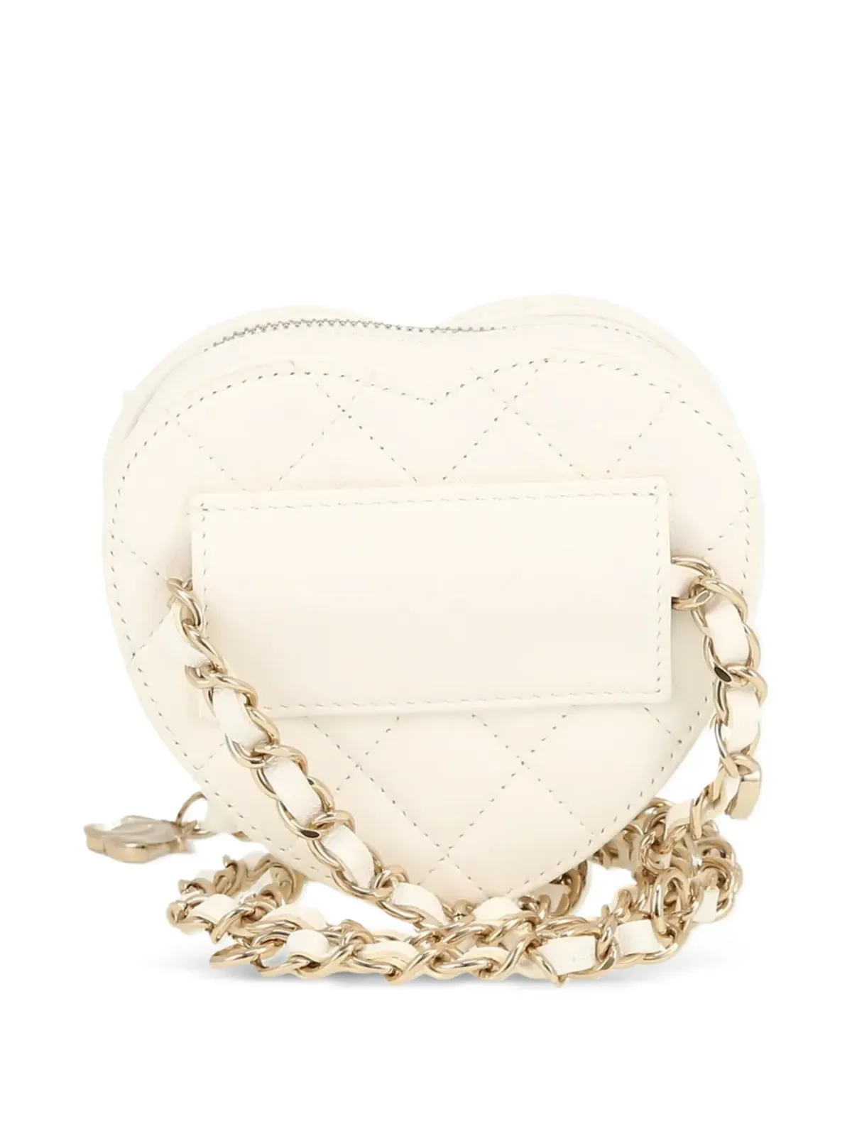 CHANEL ビンテージ 2022 ハート クラッチベルトバッグ - ホワイト - 画像2
