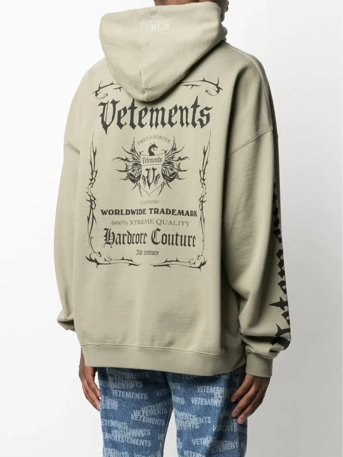 VETEMENTS ロゴ ドローストリング フーディー - 画像5