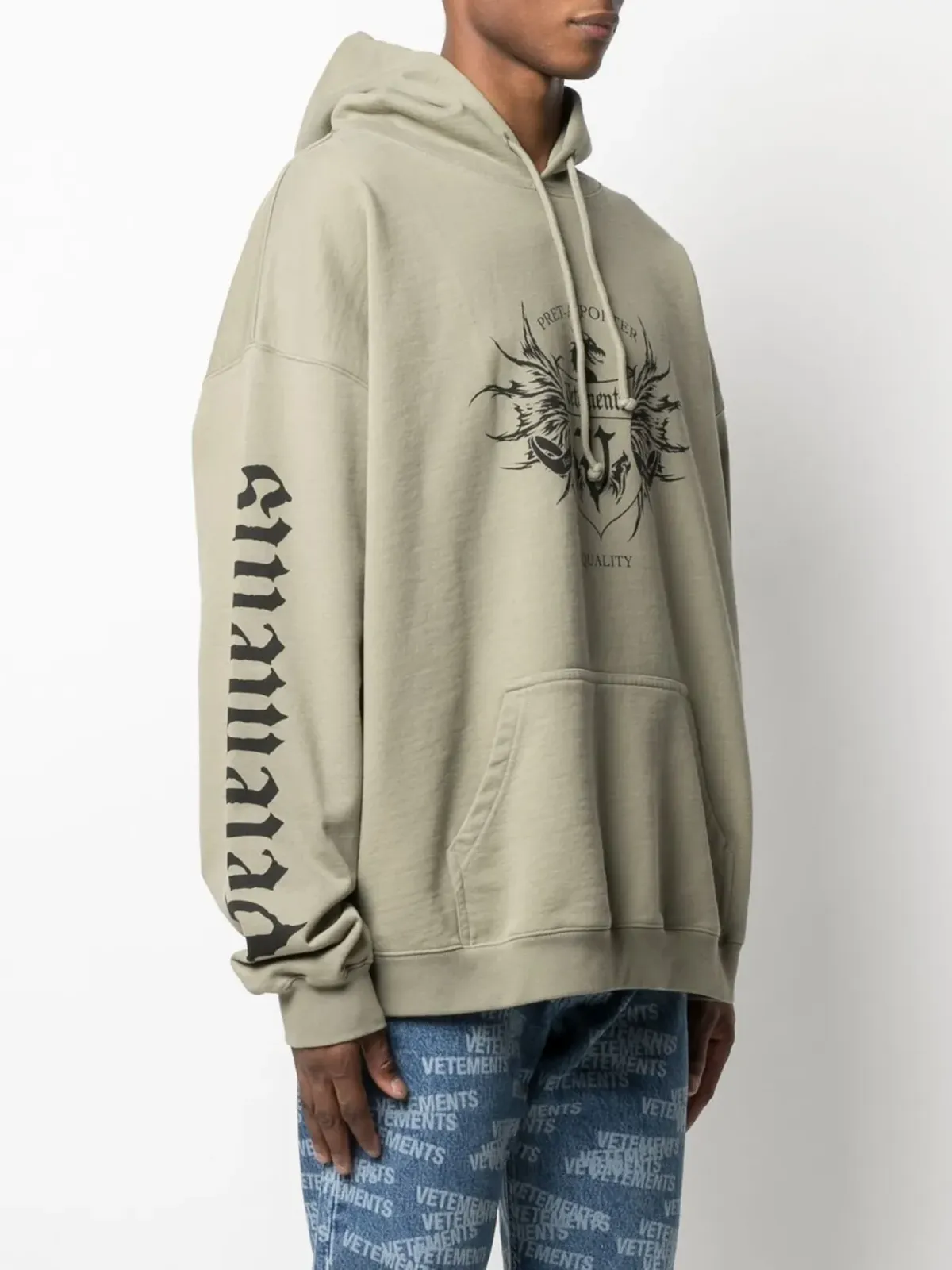VETEMENTS ロゴ ドローストリング フーディー - 画像4