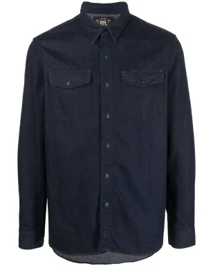 Ralph Lauren RRL Preston長袖シャツ - ブルー - サムネイル1