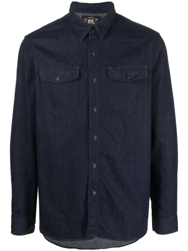 Ralph Lauren RRL Ralph Lauren RRL Preston長袖シャツ - ブルーの商品画像