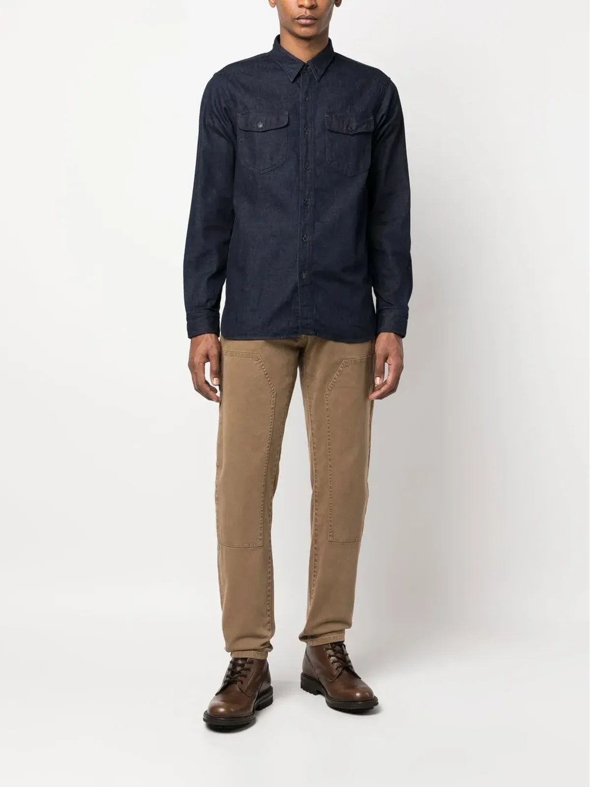 Ralph Lauren RRL Preston長袖シャツ - ブルー - 画像2