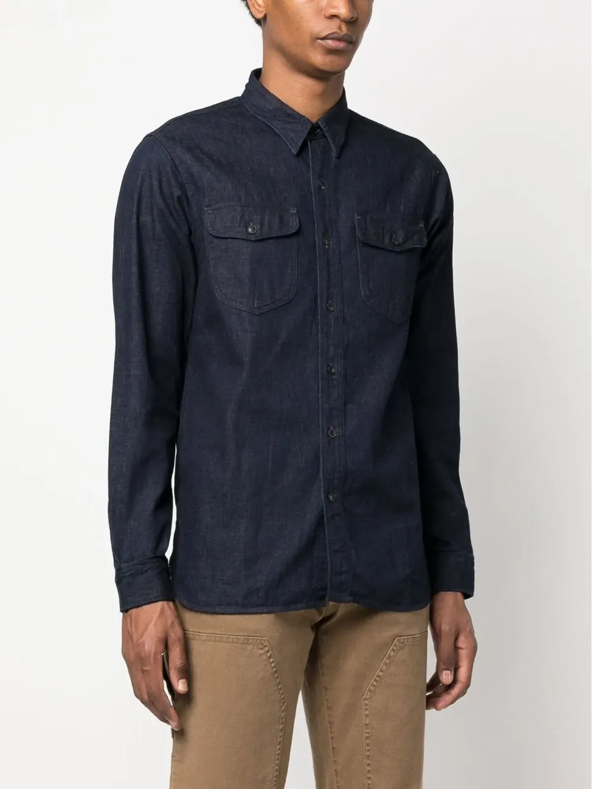 Ralph Lauren RRL Preston長袖シャツ - ブルー - 画像3