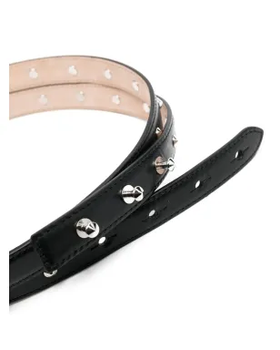 Alexander McQueen スタッズ付きレザーベルト - ブラック - サムネイル2