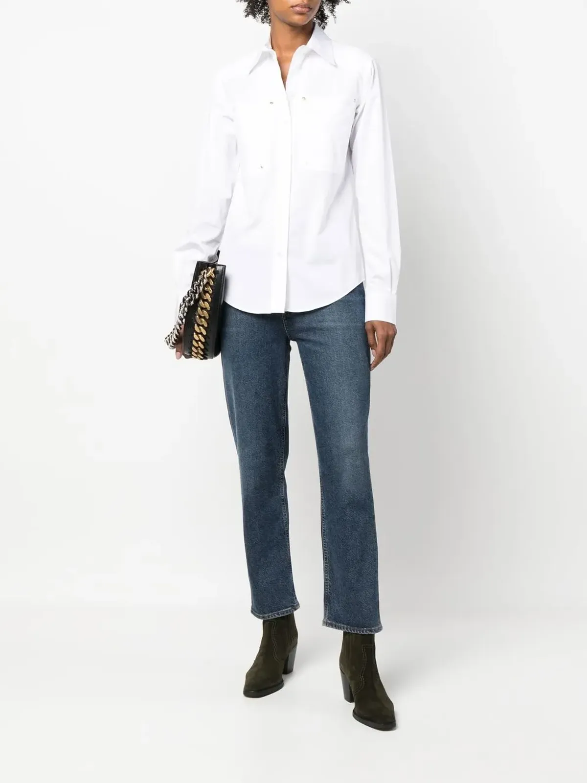 Stella McCartney patch-pocket workwear shirt - 画像2