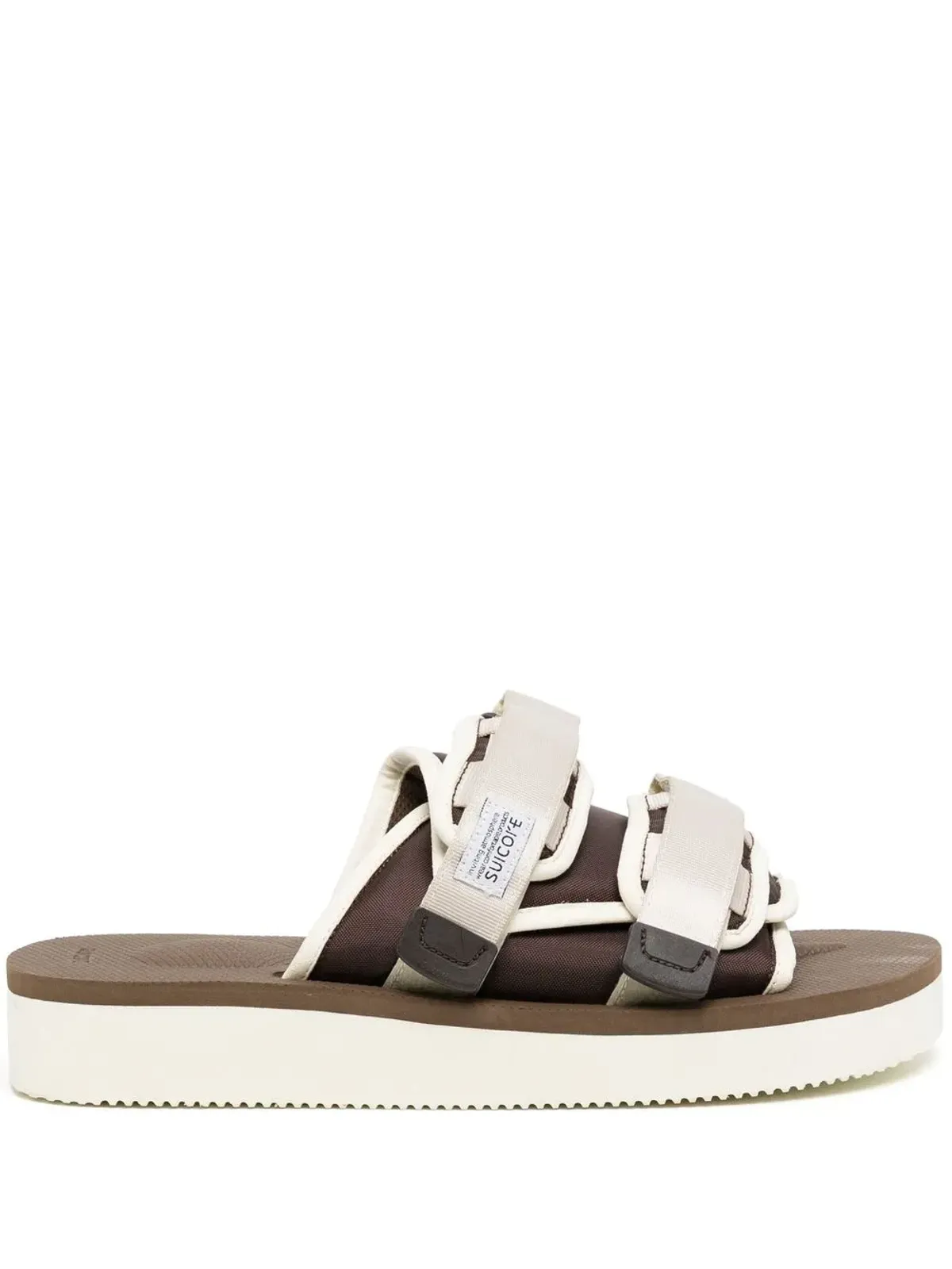 Suicoke MOTO-PO touch-strap sandals - Brown - 画像1