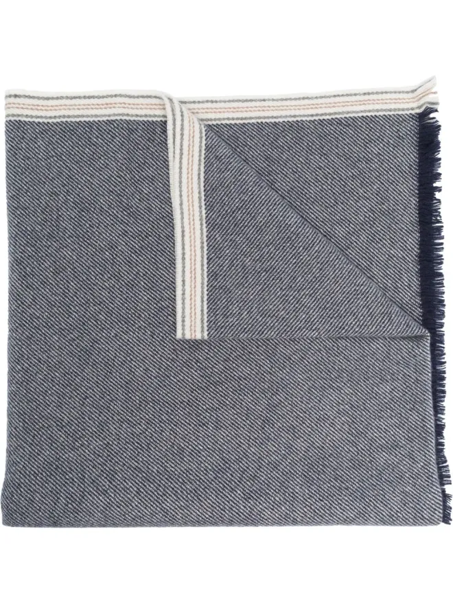 Brunello Cucinelli Brunello Cucinelli フリンジ付きカシミアスカーフの商品画像