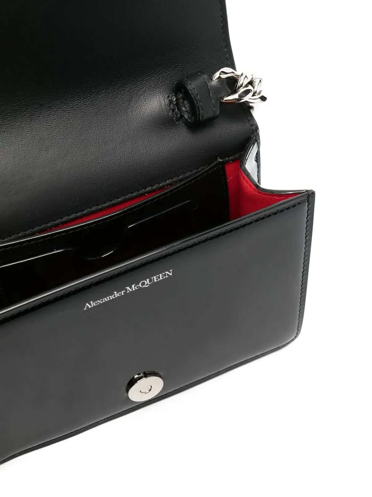 Alexander McQueen フォー・リング パテントレザー トートバッグ - 画像5
