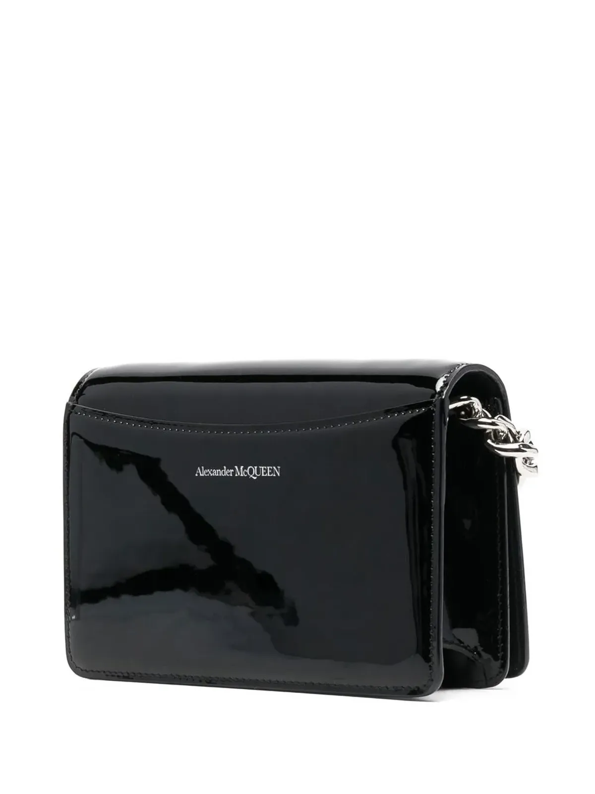 Alexander McQueen フォー・リング パテントレザー トートバッグ - 画像3