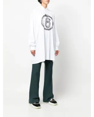 MM6 Maison Margiela ロゴ入りオーバーサイズフーディ - サムネイル3