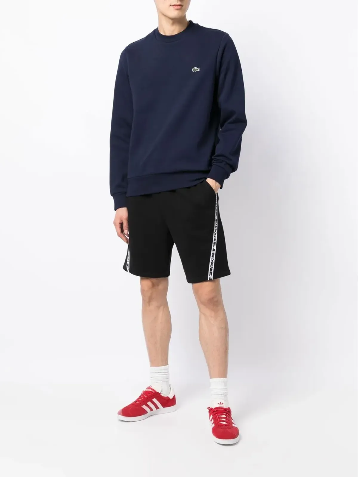 Lacoste クラシック ロゴパッチ コットン スウェットシャツ - 画像2