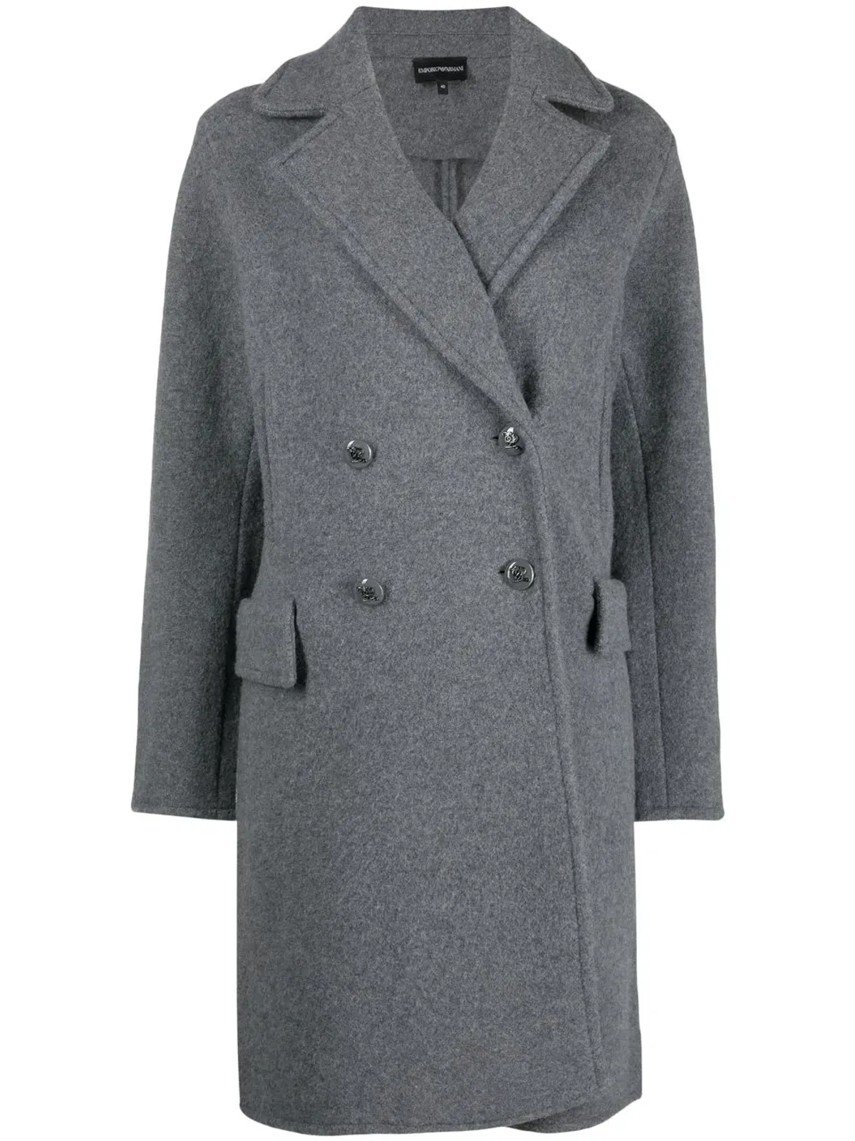 Emporio Armani ダブルブレストコート - グレー - 画像1