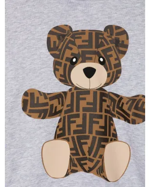 Fendi Kids ロゴモノグラム テディ・フーディー - サムネイル3