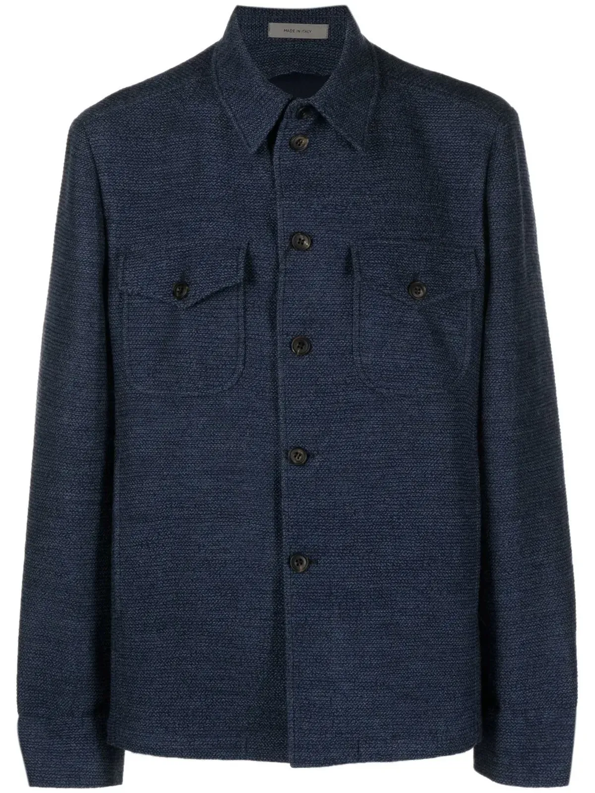 Corneliani ジャージー編み長袖シャツ - 画像1
