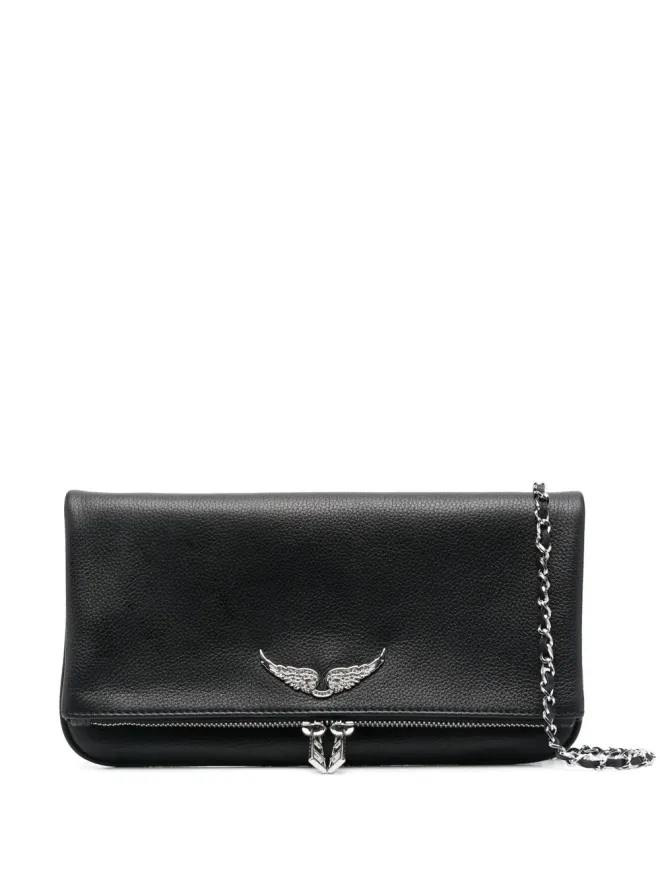 Zadig&Voltaire Zadig&Voltaire ロゴプレート レザーショルダーバッグ - ブラックの商品画像