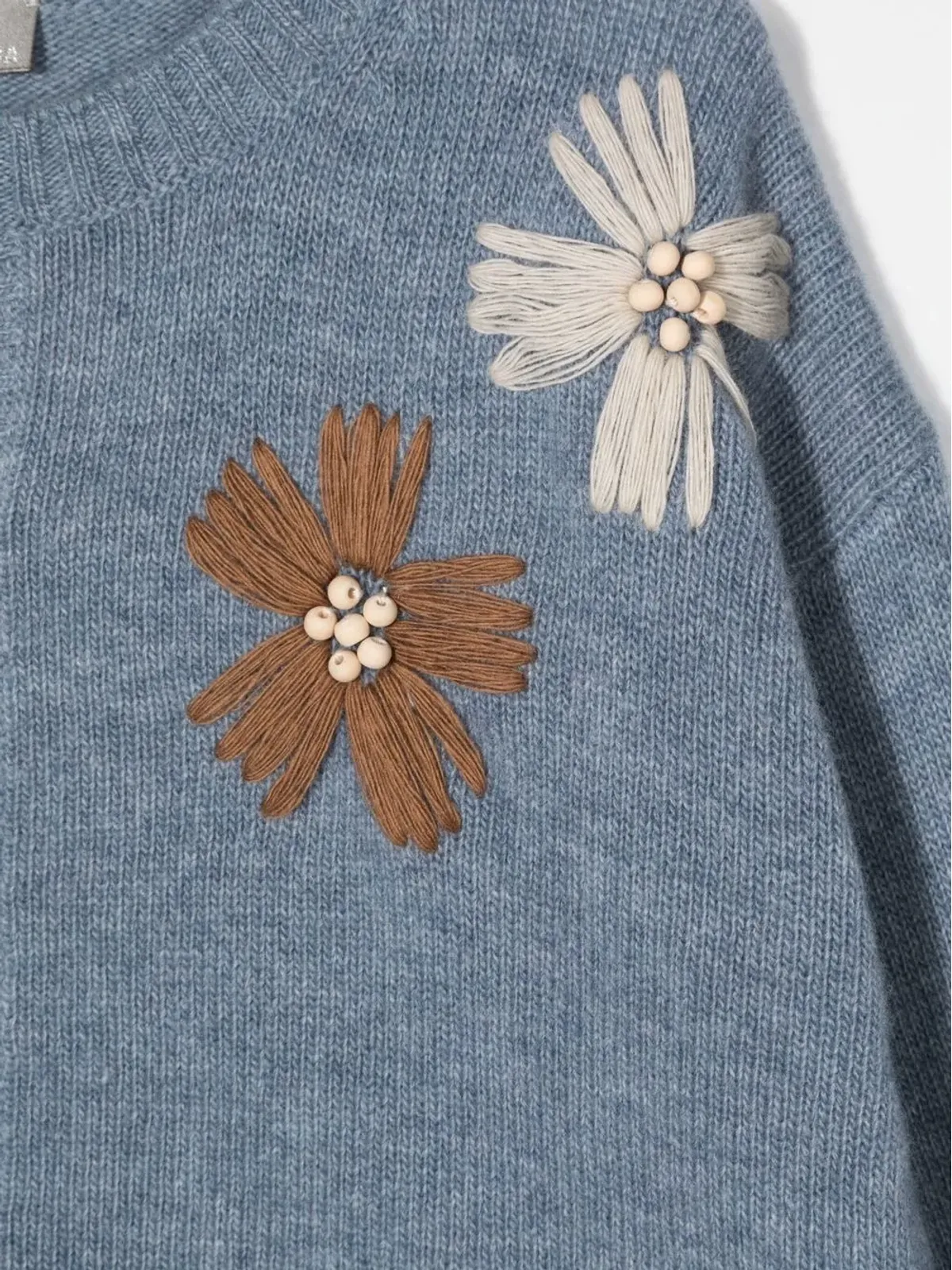 Il Gufo 花柄刺繍カーディガン - ブルー - 画像3