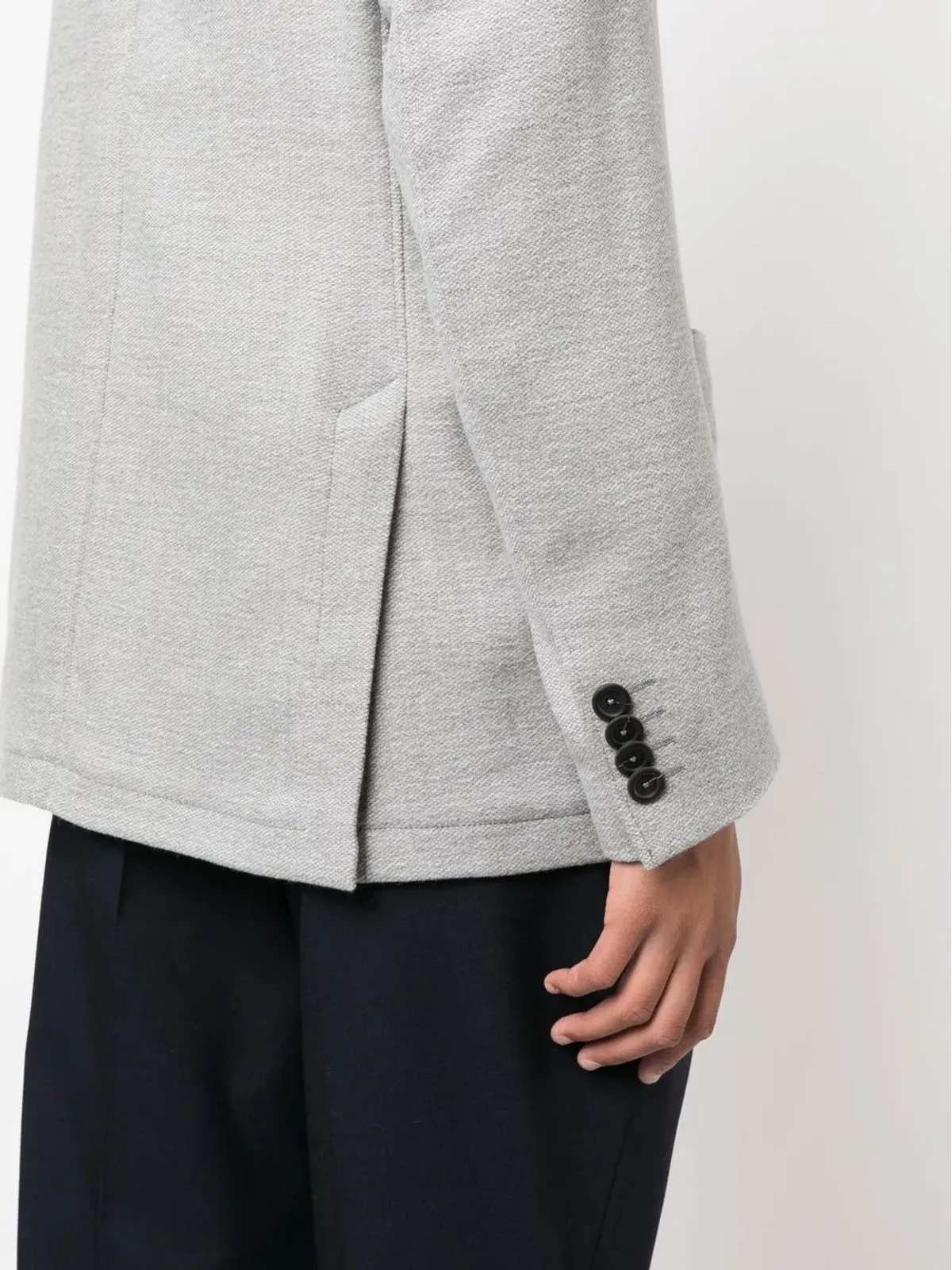 Canali シングルブレスト ウールブレザー（グレー） - 画像5