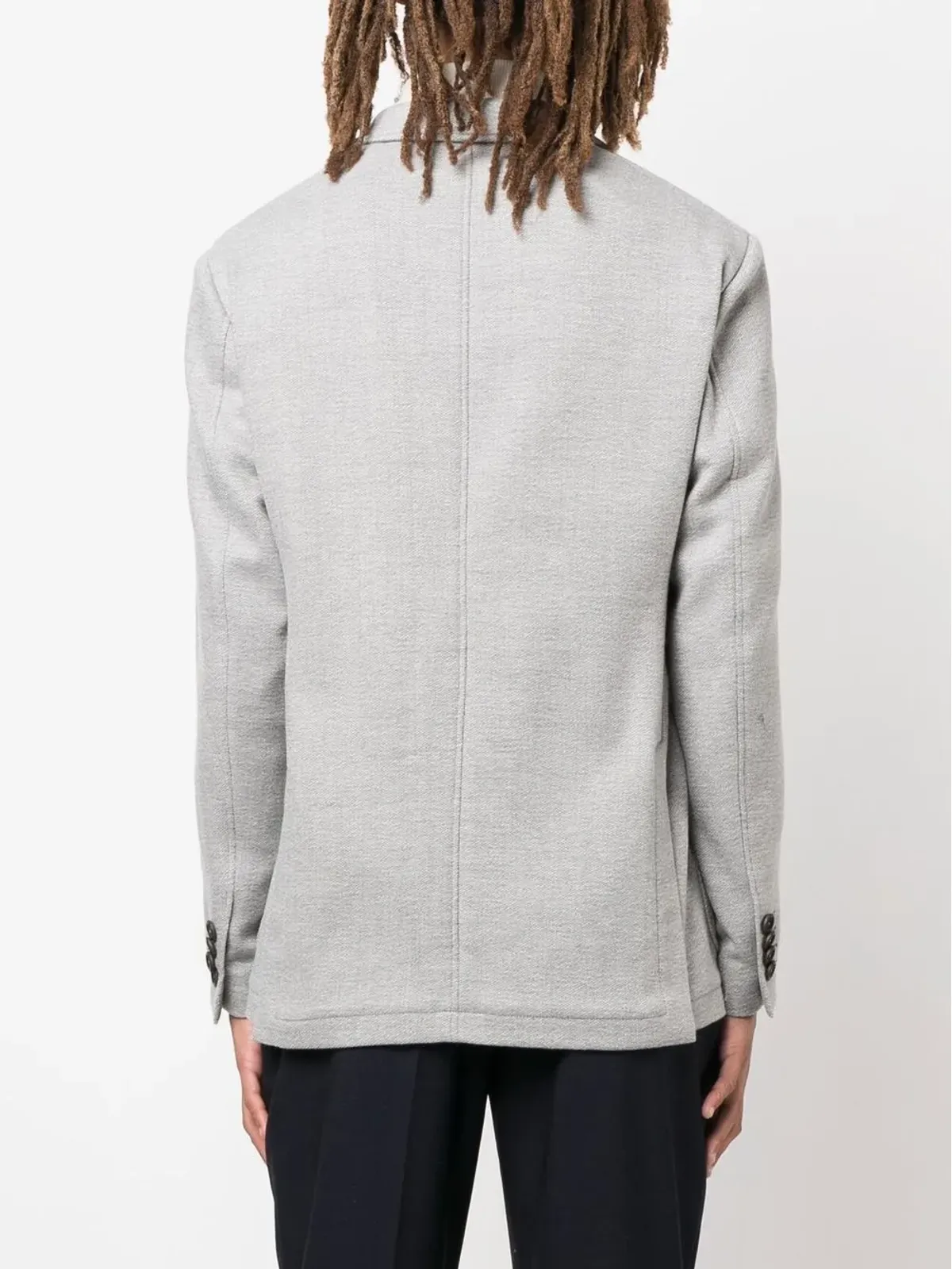 Canali シングルブレスト ウールブレザー（グレー） - 画像4