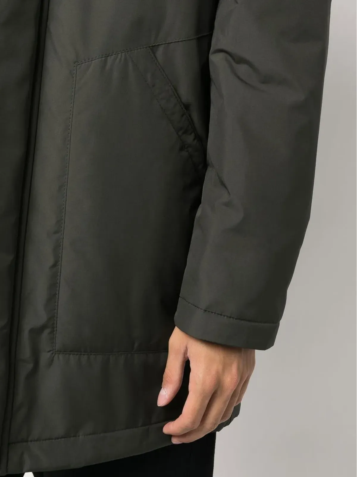 Corneliani ジップファスナー付きフードコート - 画像5