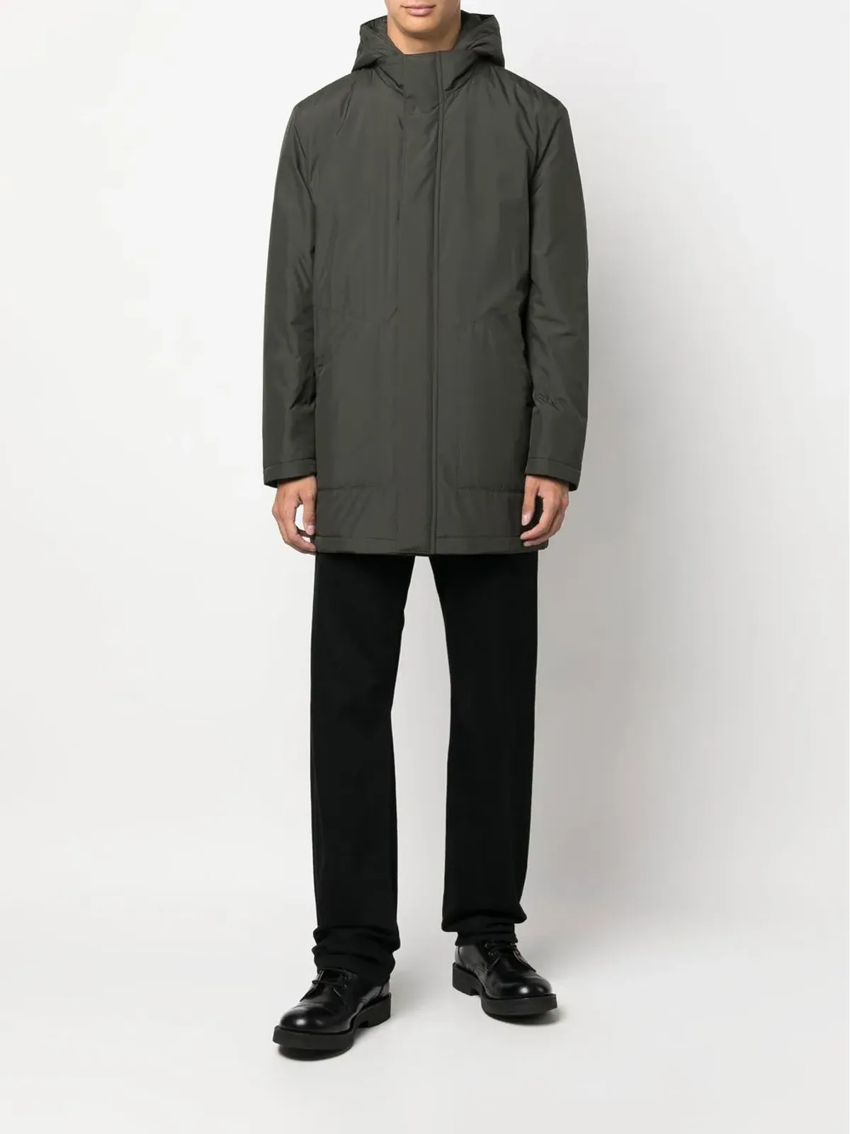 Corneliani ジップファスナー付きフードコート - 画像2