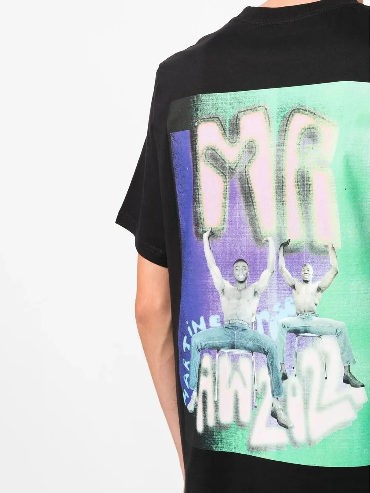 Martine Rose 後ろグラフィックプリント Tシャツ - 画像5