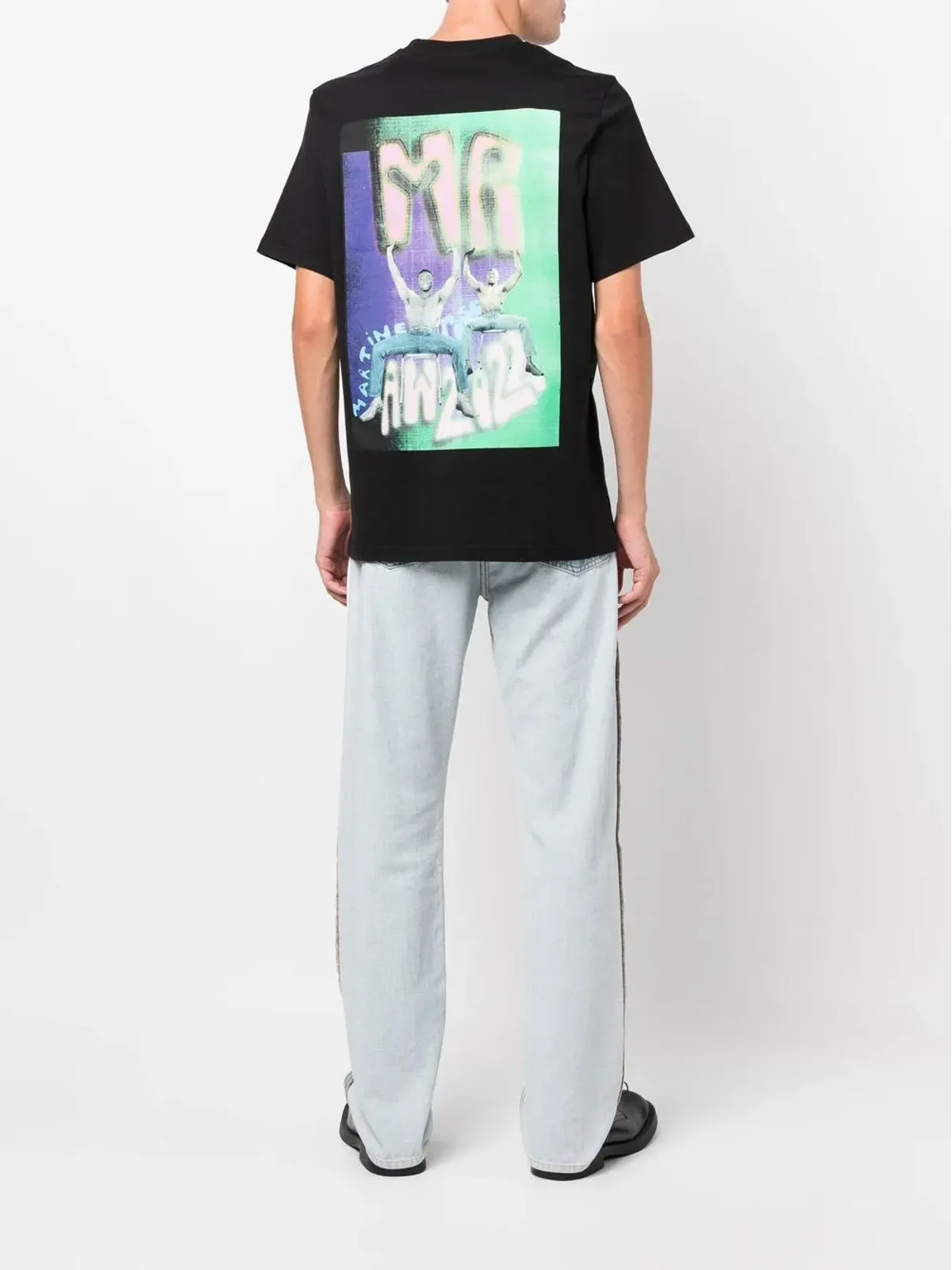 Martine Rose 後ろグラフィックプリント Tシャツ - 画像2
