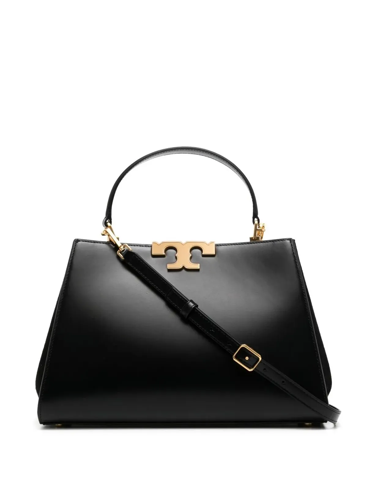 Tory Burch エレノア レザー サッチェルバッグ ブラック - 画像1